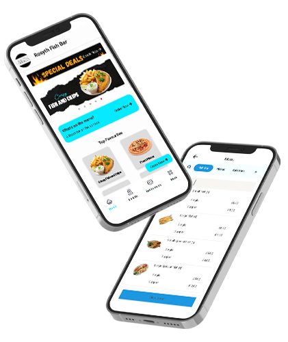 Rosyth Fish Bar app mockup